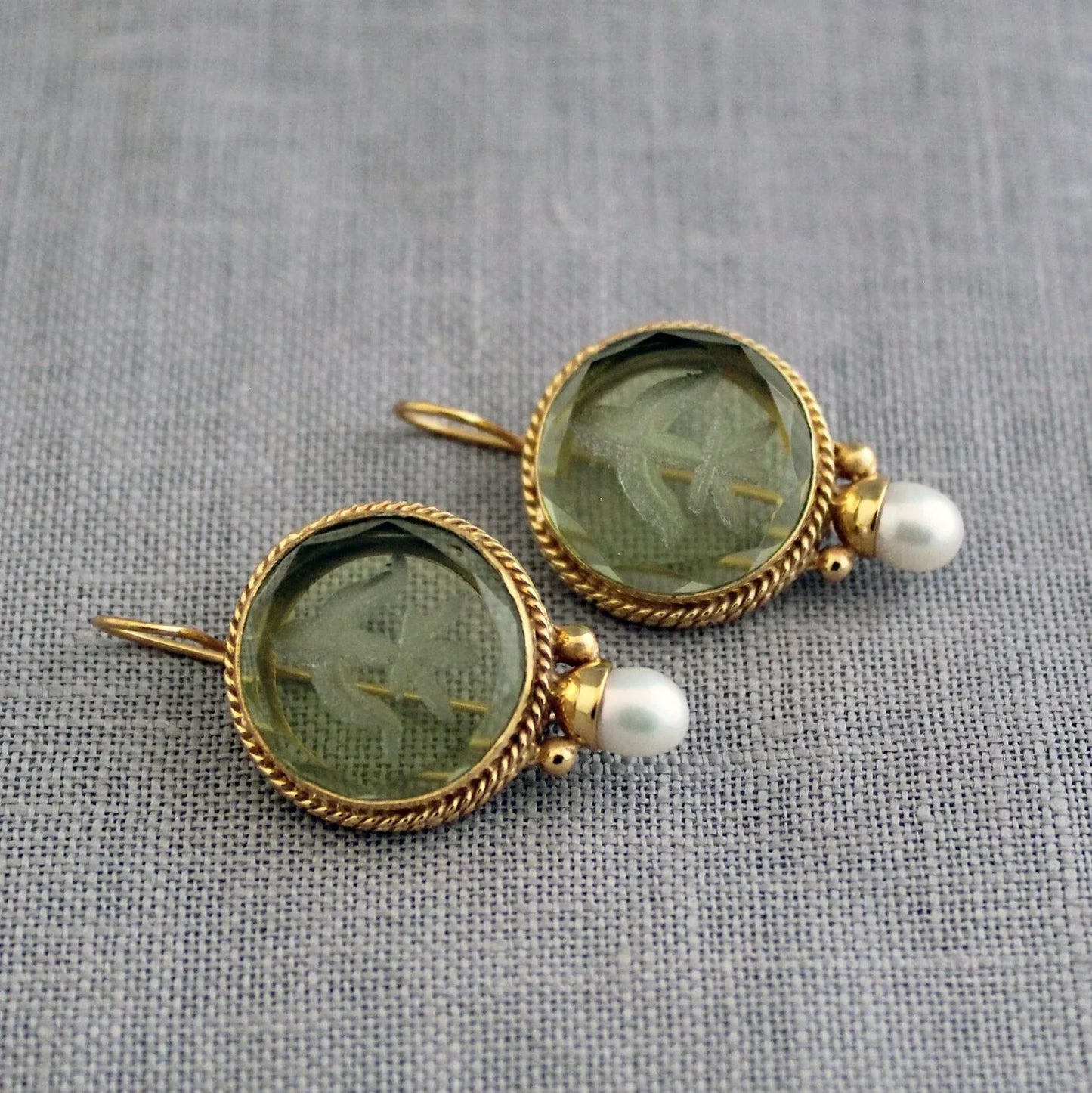 Élodie™ | Boucles d’oreilles pierre verte