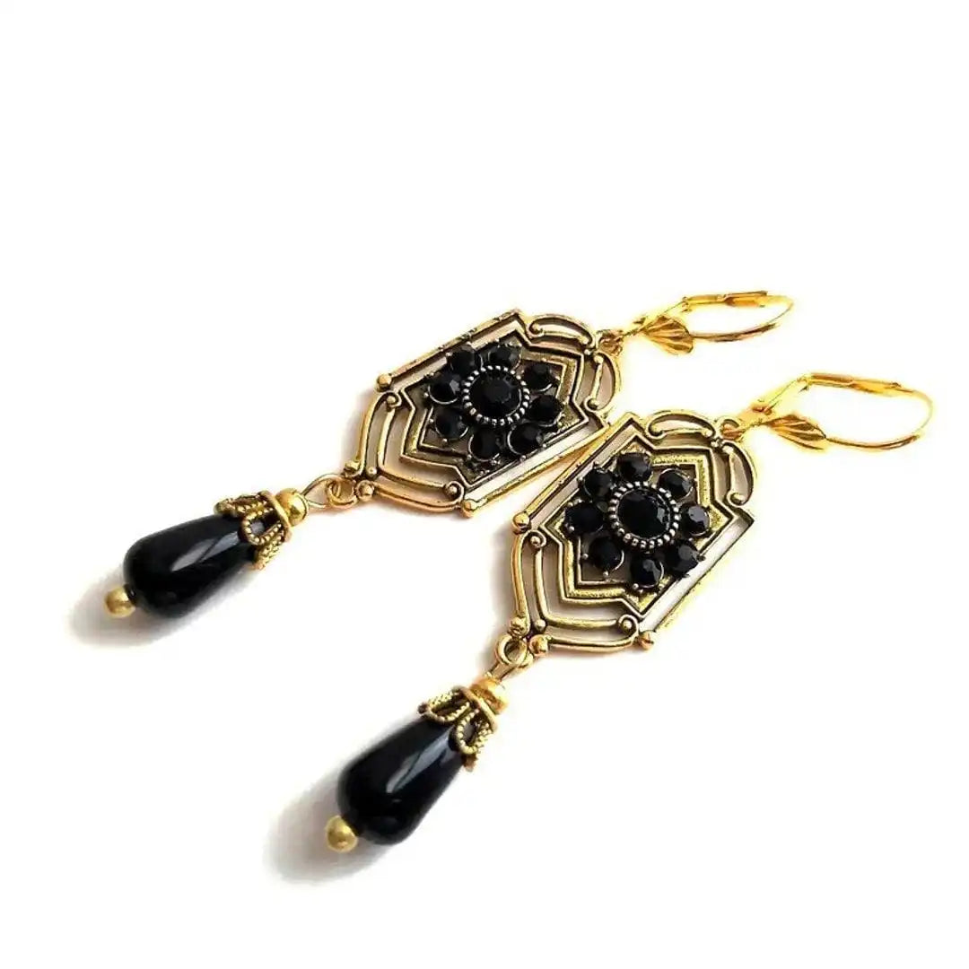 Pendantes en cristal noir