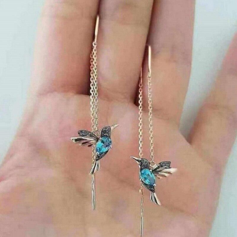 Créoles Kolibri en émail et zirconium