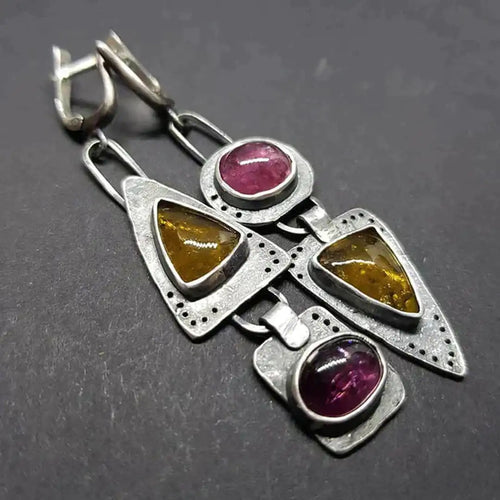 Créoles Vintage en Forme de Triangle