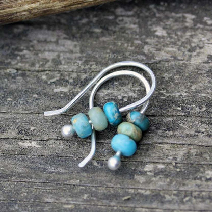 Boucles d'oreilles rétro en turquoise