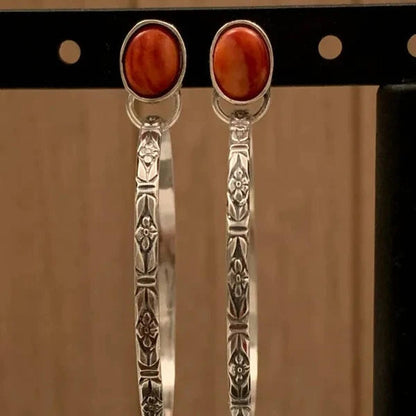 Boucles d'oreilles Vintage en Onyx Chic Boho