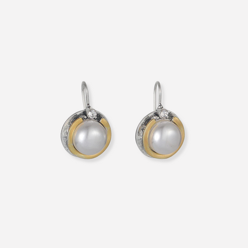 Alba™ | Boucles d’oreilles en acier avec perle
