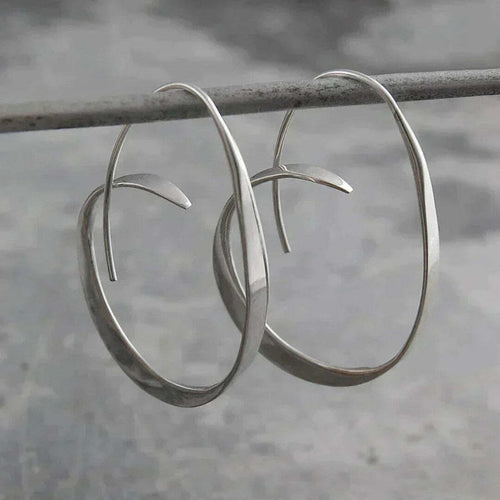 Boucles d'oreilles pendantes en spirale ouverte