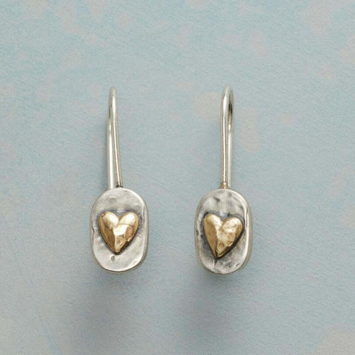 Boucles d'oreilles vintage en cœur doré