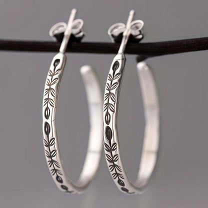 Élégantes Boucles d'Oreilles Créoles en Argent