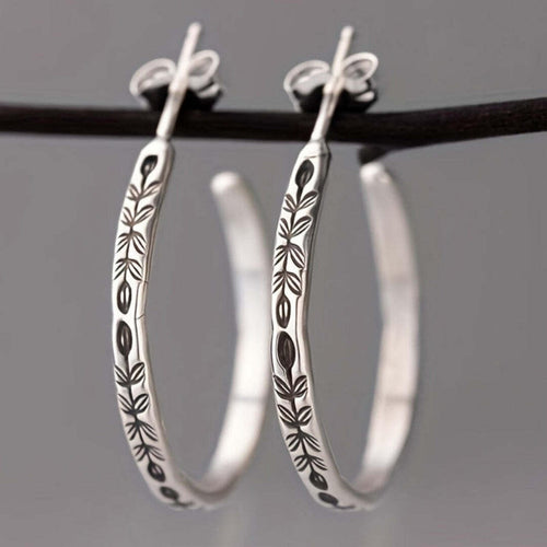 Élégantes Boucles d'Oreilles Créoles en Argent