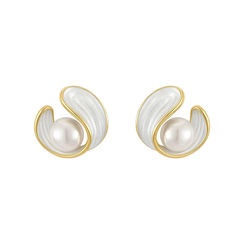 Aurora™ | Boucles opale & perles dorées