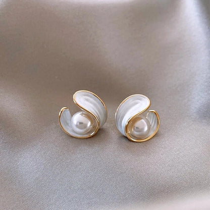 Aurora™ | Boucles opale & perles dorées