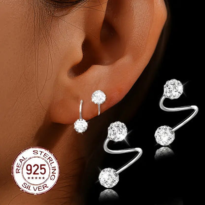 Boucles d'oreilles Supersparkle en zirconium, en argent et or