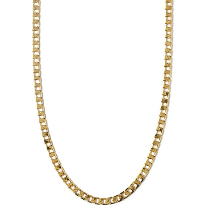 Collier Chaîne Curb avec Maillons Plats | Or