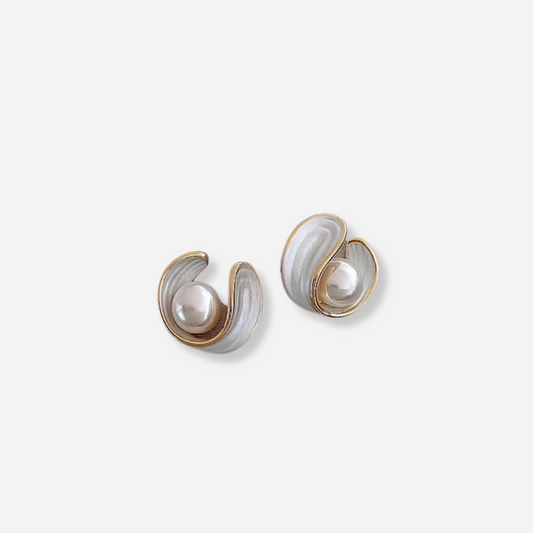 Antoinette™ | Boucles d’oreilles de luxe avec opale blanche