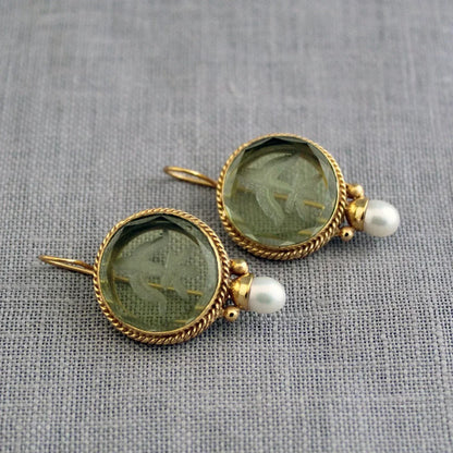 Élodie™ | Boucles d’oreilles pierre verte