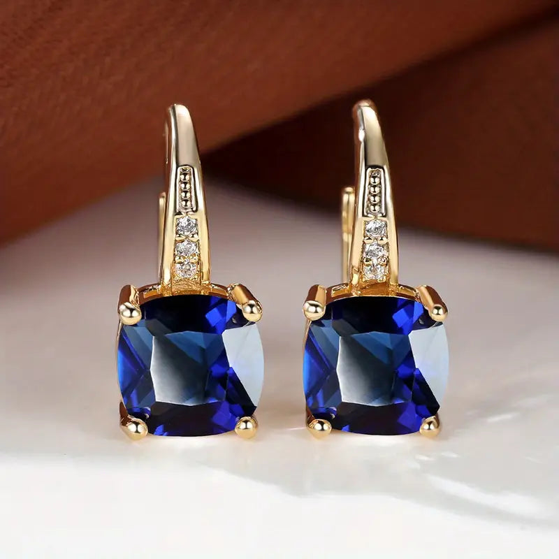 Boucles d'oreilles cercle Mystic Stone | Or