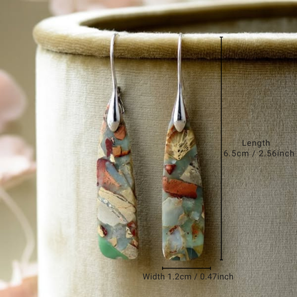 Charm - Boucles d'Oreilles en Pierre Naturelle au Style Vintage