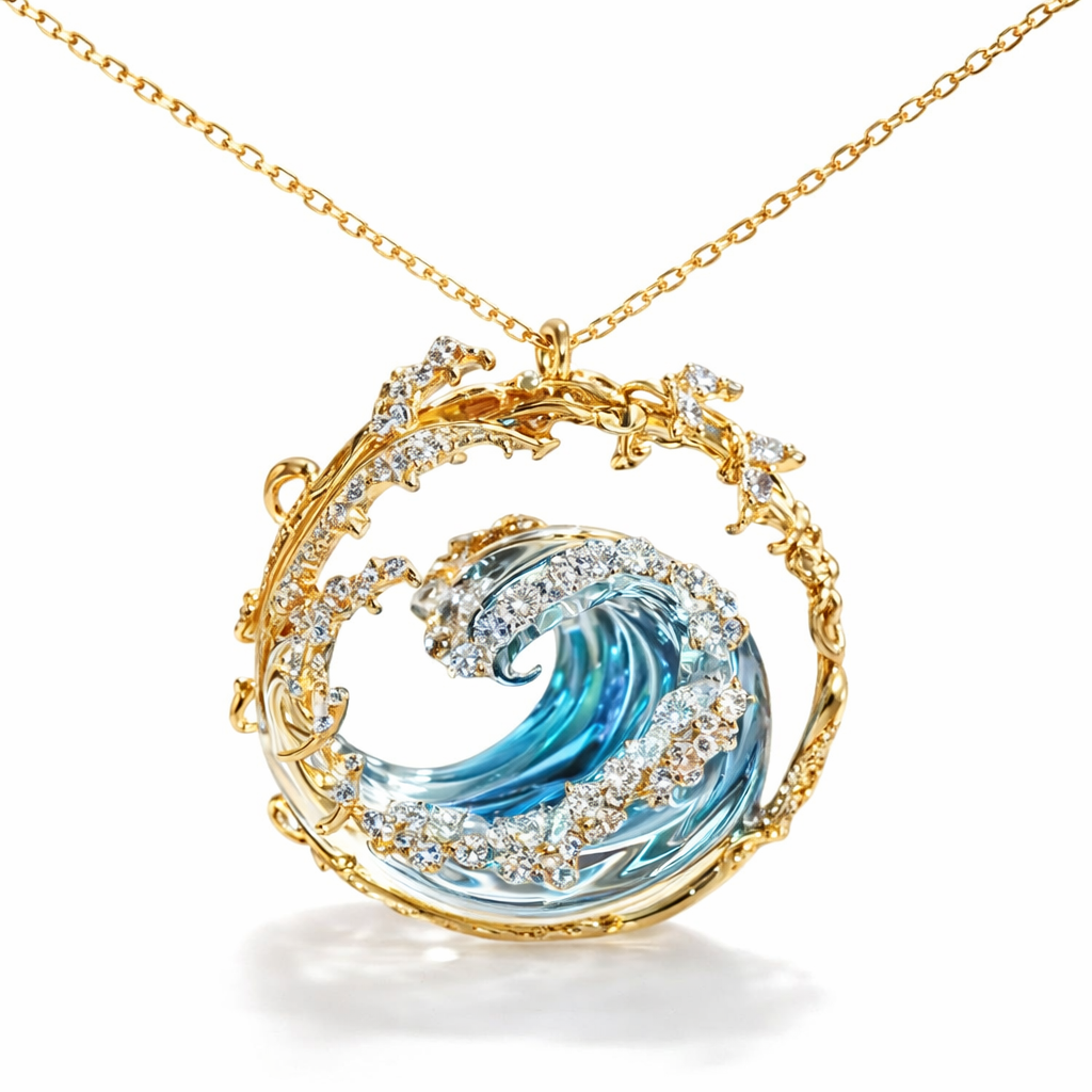 Aqua - Collier Élégant des Serments de la Mer