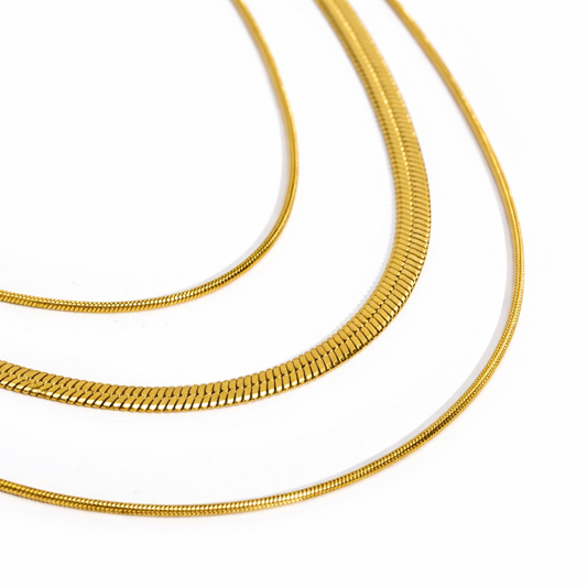 Collier Chaîne Multicouches