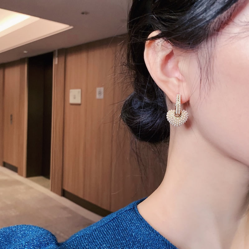 Yuli™ | Boucles d’oreilles en perles en forme de cœur
