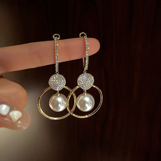 Élise™ | Boucles perles & zircon