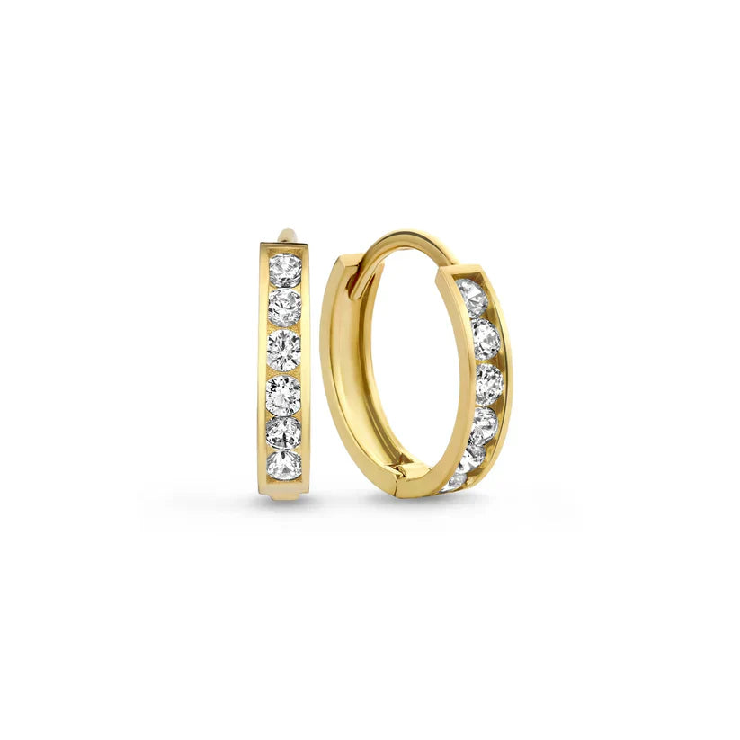 Set de Boucles d'oreilles avec Pierre Dara Brillane | Or