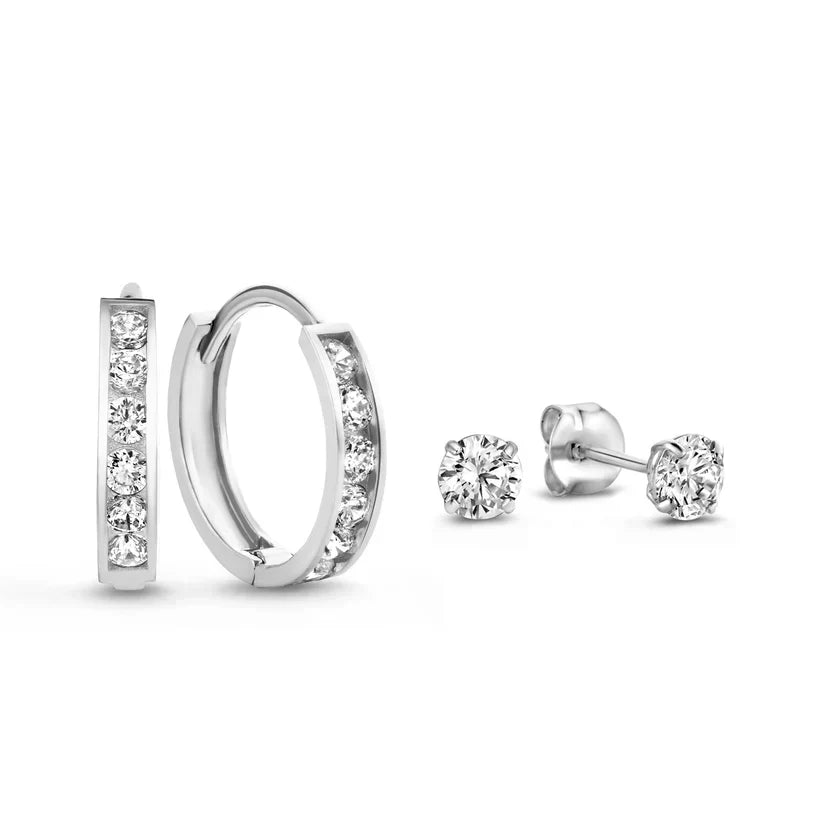 Set de Boucles d'oreilles avec Pierre Dara Brillane | Or