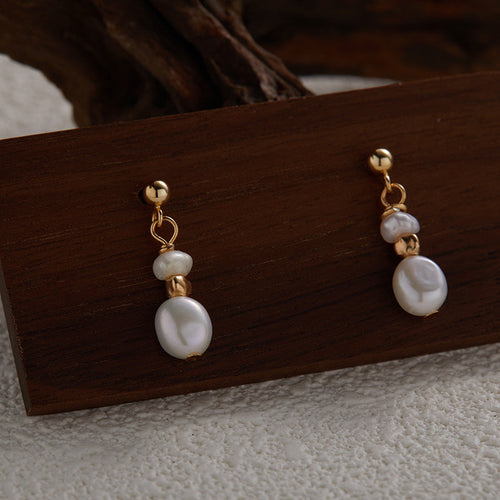 Alba™ | Boucles perles argentées