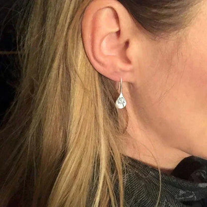 Boucles d’Oreilles Raffinées Vintage Motif Fleur en Argent Sterling 925