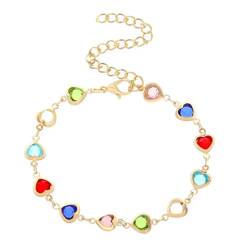 Colora™ | Bracelet cœurs multicolores en acier inoxydable