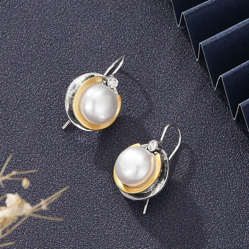 Alba™ | Boucles d’oreilles en acier avec perle