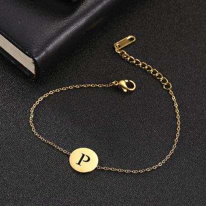 Amara™ | Bracelet initiales en acier inoxydable