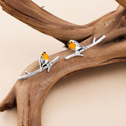Boucles d'oreilles en forme d'oiseaux de dessin animé