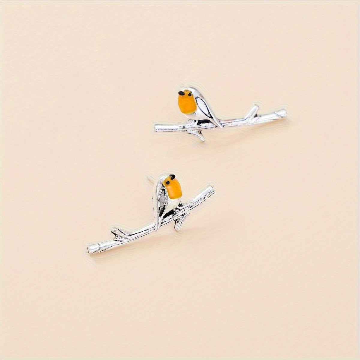 Boucles d'oreilles en forme d'oiseaux de dessin animé