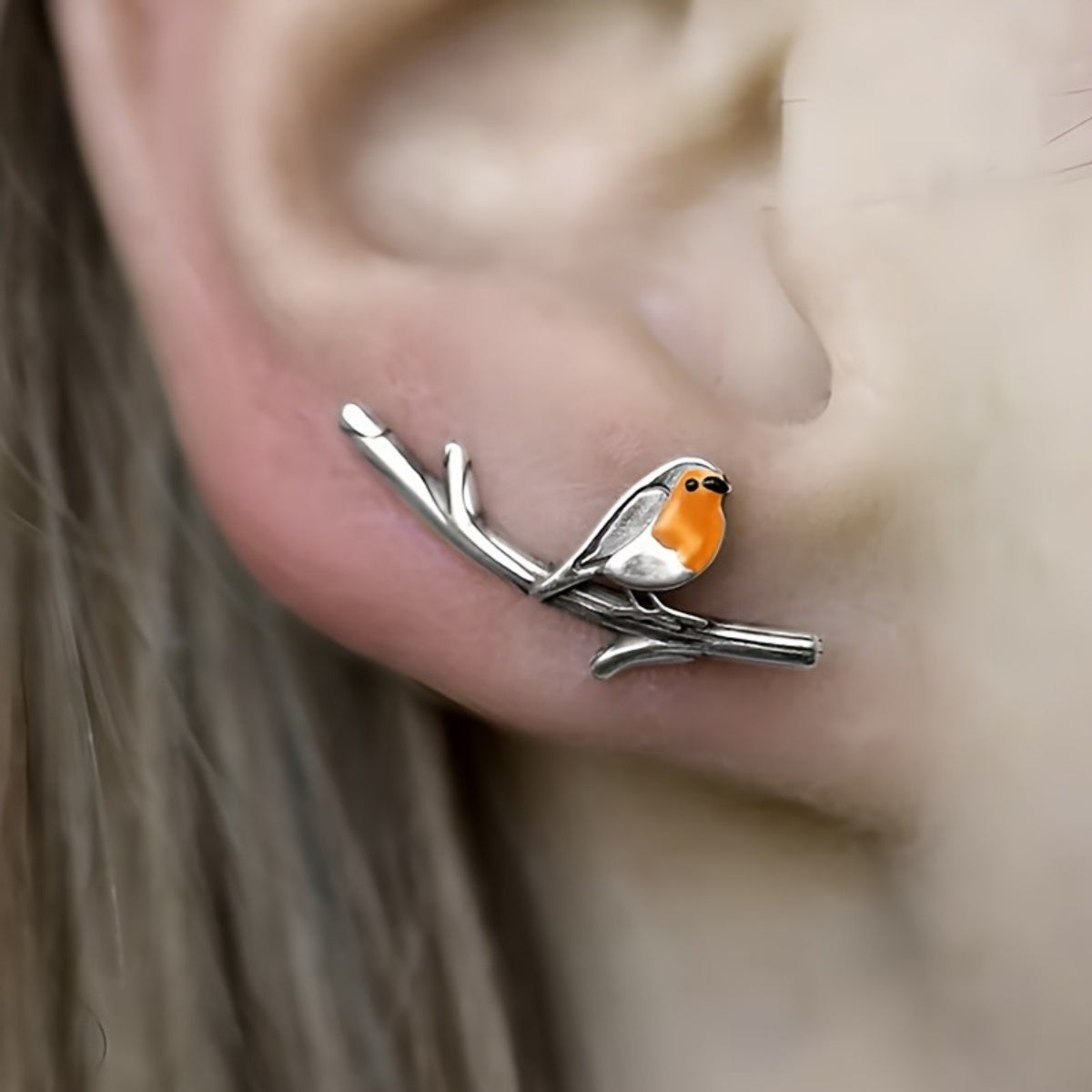 Boucles d'oreilles en forme d'oiseaux de dessin animé