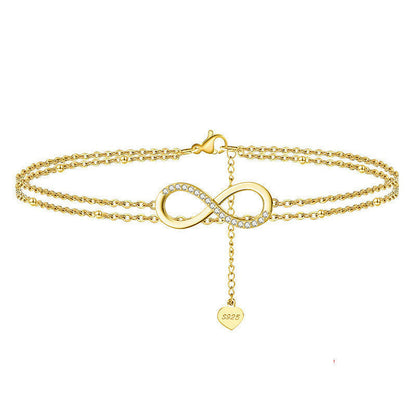 Émilie™ | Bracelet de Cheville Infini & Zircon