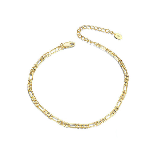 Élise™ | Bracelet de Cheville Chaîne Figaro