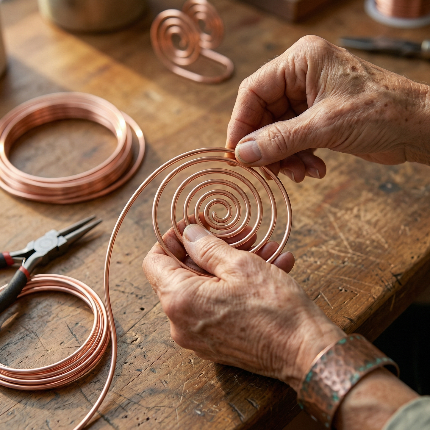 Spirale en cuivre Marguax pour le bien-être des mains