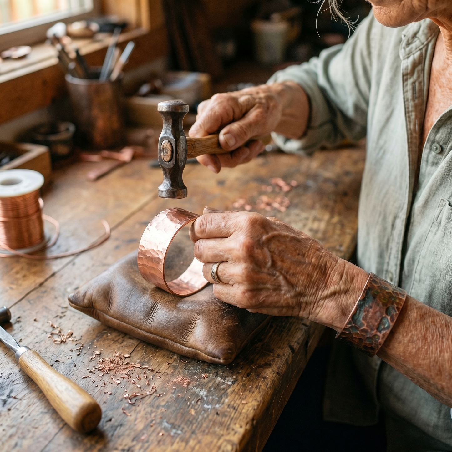 Bracelet en cuivre de l'Atelier Marguax