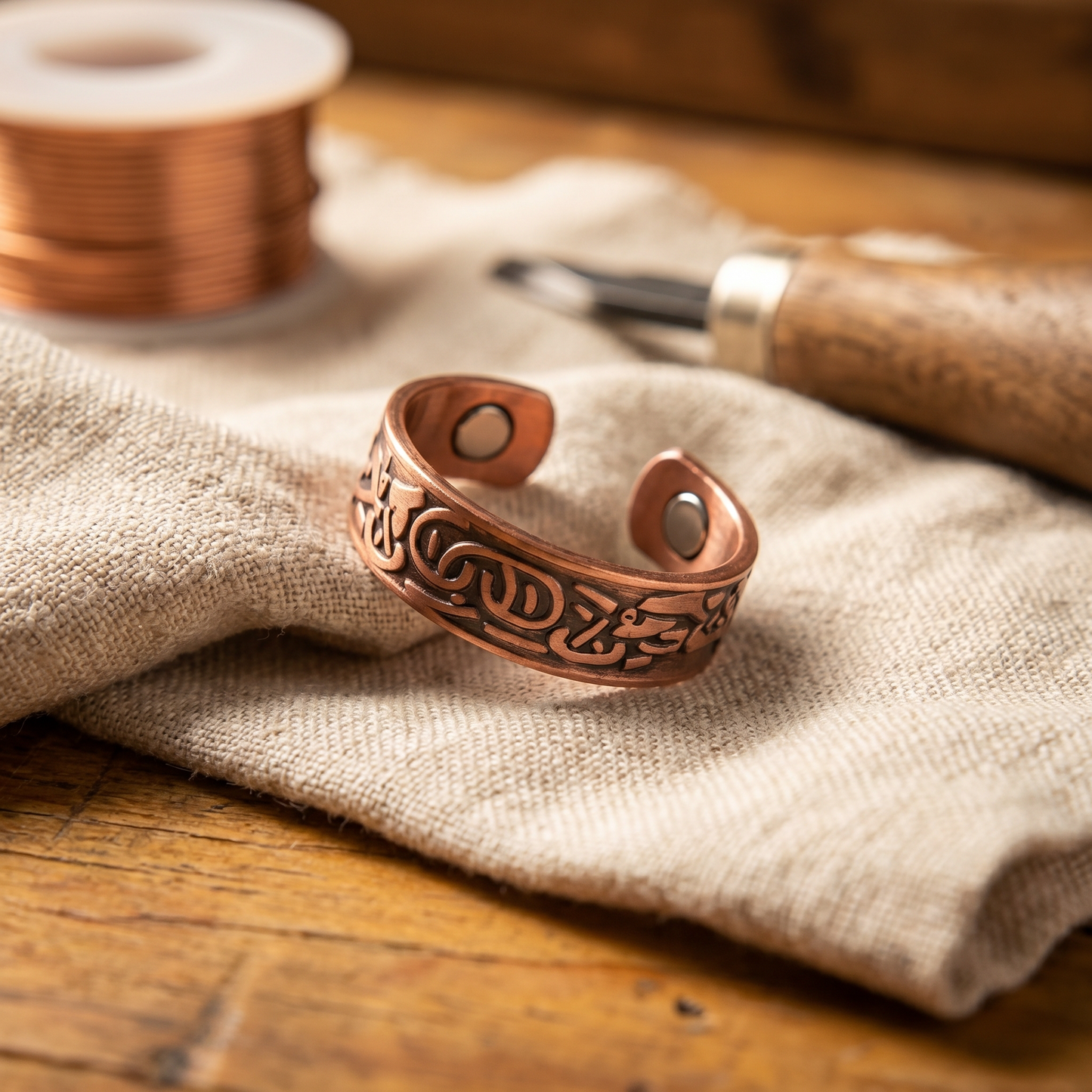 Bague en cuivre Burr par Marguax