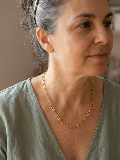 Ledia™ | Collier Maille Paperclip