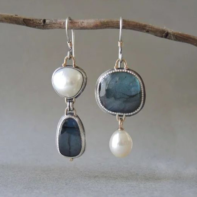 Nélya™ | Boucles d’oreilles vintage naturelles