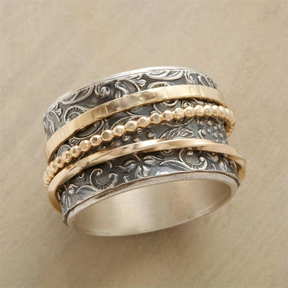 Bague Vintage Antique en Or et Argent