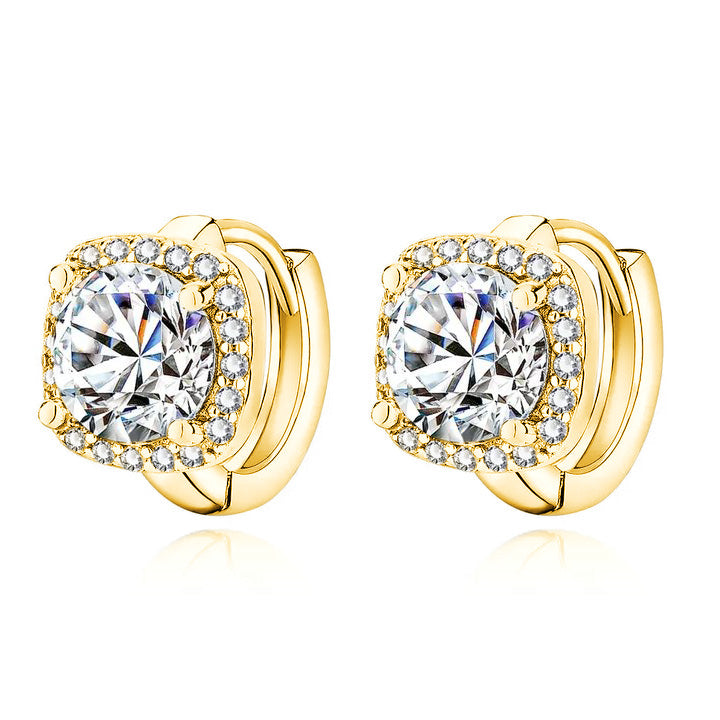 Boucles d'oreilles carrées Nadine | Or