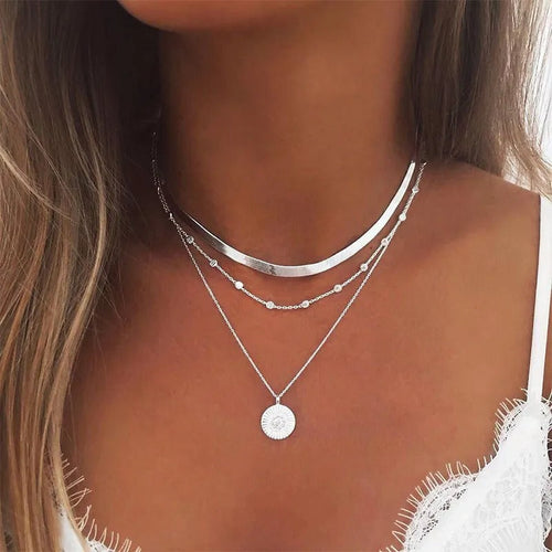 Collier triple en argent 925
