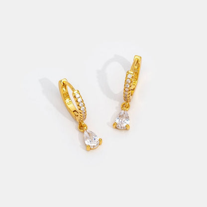 Boucles d'oreilles en cristal doré haut de gamme